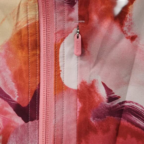 ATHLETA RUN WITH IT WOMENS JACKET PINK CORAL SZ XL ATHLEISURE GYM GIRLY WORKOUT - Picture 5 of 9